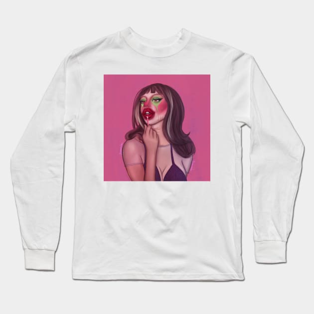 Clown girl Long Sleeve T-Shirt by TeeAgromenaguer